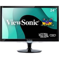 ViewSonic - 24 LCD FHD Monitor (DisplayPort VGA, HDMI, DVI) - Black