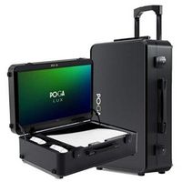 POGA - LUX PlayStation 5 Premium Portable Console Travel Case w/ Trolley and 24&quot; AOC Gaming Monit...