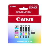 Canon - CLI- 251 4-Pack Standard Capacity Ink Cartridges - Photo Black/Cyan/Magenta/Yellow