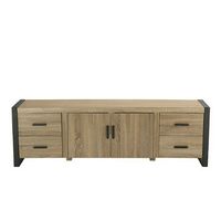 Walker Edison - Modern Urban 4 Drawer TV Stand for TVs up to 78&quot; - Driftwood