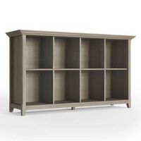 Simpli Home - Amherst 8 Cube Storage Sofa Table - Distressed Grey