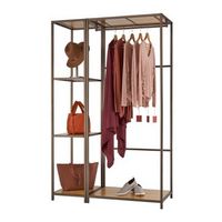 TRINITY - 45x20x72 | Modular Bamboo Closet Organizer | 2-Piece Set | Bronze Anthracite - Bronze A...