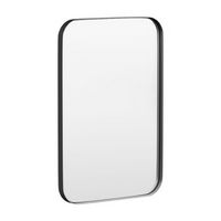 LOVMOR - 20 in. W x 30 in. H Tempered Glass Rounded Rectangle Framed Wall-Mounted Bathroom Vanity...