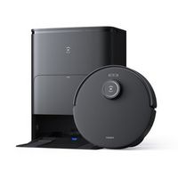 ECOVACS Robotics - T30S PRO Robot Vacuum &amp; Spinning Mop with Auto-Cleaning Station - Black