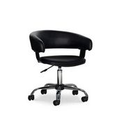 Linon Home Décor - Simken Faux Leather Gas Lift Desk Chair - Black