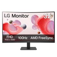 LG - 32" VA Curved FHD 100Hz AMD FreeSync Monitor (HDMI) - Black