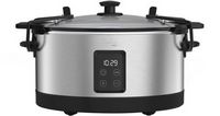 bella PRO - 7-qt. Programmable Slow Cooker with Searing Function - Stainless Steel