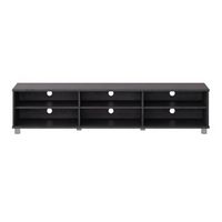CorLiving - Hollywood Collection TV Stand with Open Cabinets for Most TVs up to 85" - Gray