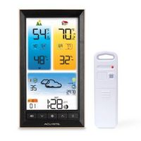 AcuRite - Home Weather Station with Color Display and Wireless Thermometer - Black