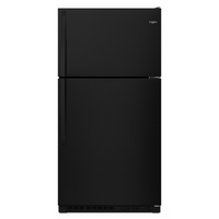 Whirlpool - 20.5 Cu. Ft. Top-Freezer Refrigerator with Frameless Glass Shelves - Black