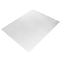 Floortex - Rectangular With Fold Polypropylene Chair Mat for Hard Floors 45 x 53 inches - Translu...