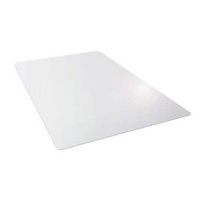 Floortex - Basic Plus Rectangular Polycarbonate Chair Mat for Hard Floor 48 x 60 inches - Clear