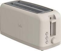 Bella - Fits-anywhere Kitchenware: 4-Slice Slim Toaster with Long Wide Slots - Oatmilk