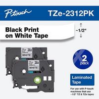 Brother - P-touch TZE-2312PK Laminated Label Tape (2-Pack) - Black on White