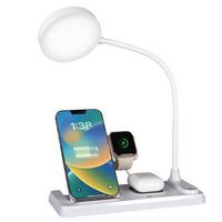 OttLite - LED Desk Lamp w/Multi Charging Station - White - White