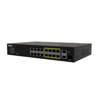 Lorex - 16-Port Unmanaged Switch (8-port ePoE and 8-port PoE+) 10/100/1000Mbps and 250W Power Bud...