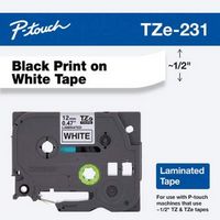 Brother - P-touch TZE-231 Laminated Label Tape - Black on White