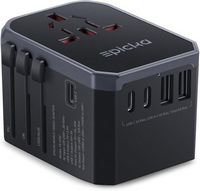 Epicka - Universal Travel Adapter with 3 USB-C and 2 USB-A Ports Charger for USA EU UK AUS (TA-10...