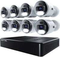 Night Owl - 12-Channel, 8-Camera Indoor/Outdoor Wired IP 4K 2TB NVR Security System - Black and W...