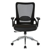 OSP Home Furnishings - Bonded Leather Seat Task Chair - Black