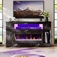 Bestier - Electric Fireplace TV Stand for TVs up to 70" - Black
