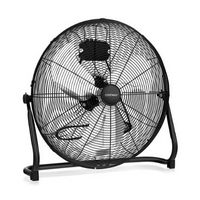 Costway 20 Inches High Velocity Floor Fan, Portable Pivoting Fan with 3 Powerful Speeds - Black