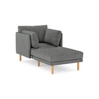 Burrow - Modern Field Armchair with Attachable Ottoman - Carbon