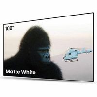 AWOL Vision - 100&quot; Fixed Frame Projector Screen, 4K/8K UHD Active 3D Compatible with Standard, Sh...