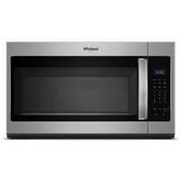Whirlpool - 1.7 cu. ft. Microwave Hood Combination with Electronic Touch Controls - Stainless Steel