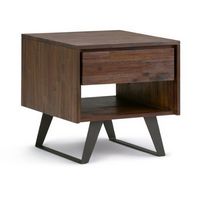 Simpli Home - Lowry End Table - Distressed Charcoal Brown