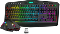 REDRAGON - S101P-KS Wireless Gaming Keyboard and Mouse Combo, RGB Backlit Gaming Keyboard & 4800 ...