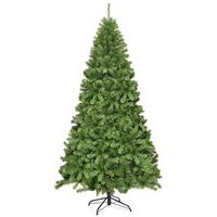 Costway - 7.5Ft Unlit Hinged PVC Artificial Christmas Tree Premium Spruce Tree with 1346 Tips - G...