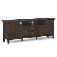 Simpli Home - Redmond SOLID WOOD 72 inch TV Media Stand in Brunette Brown For TVs up to 80 inches...