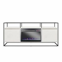 Ameriwood Home - Camley Electric Fireplace TV Stand/Console - Plaster