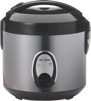 SPT - 4-Cup Rice Cooker - Silver/Black
