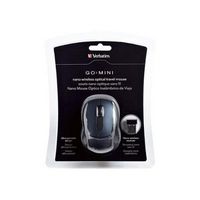 Verbatim - Mini Travel Wireless Optical Mouse - Wireless - Graphite