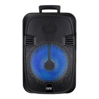 QFX - 12” Bluetooth Rechargeable Portable Speaker with Stand, Microphone and LED Party Lights - B...