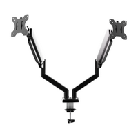 HUANUO - Dual Monitor Desk Mount with Gas Spring Arms - Black