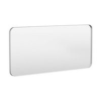 LOVMOR - 60 in. W x 28 in. H Tempered Glass Rounded Rectangle Framed Wall-Mounted Bathroom Vanity...