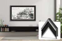 Deco TV Frames - Premiere Bezel for Samsung the Frame TV - 32&quot; - Antique Silver &amp; Black