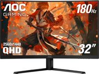 AOC - CQ32G4VE 31.5" VA Curved Gaming Monitor, QHD (2560x1440), 180Hz, 0.5ms, Freesync, HDR10 - B...