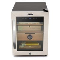 Whynter - CHC-123DS 1.2 cu. ft. Stainless Steel Digital Control and Display Cigar Humidor with Sp...