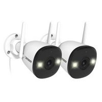 Defender - AI POWERED 4K Guard Pro Wi-Fi 6 Plug-in Power Security Camera - 2 pack - white