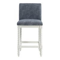 OSP Home Furnishings - Kaylee 26 Spindle Counter Stool - Indigo / Antique White