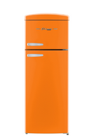 Unique Appliances - Classic Retro 7.5cu.ft Compact Top Freezer Refrigerator - Creamscicle Orange