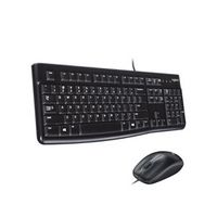 Logitech - MK120 Full-size Wired Membrane Keyboard and Mouse Bundle for Windows with USB Plug-and...