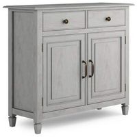 Simpli Home - Connaught Entryway Storage Cabinet - Fog Grey