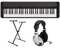 Casio - CT-S1BK Premium Pack with 61 Key Keyboard, Stand, AC Adapter, and Headphones - Black