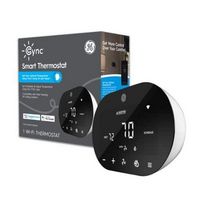 GE - Cync Smart Programmable Thermostat - Black - Black