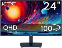 KTC - H24T27 24" IPS Monitor, 2K QHD 2560x1440p, 100Hz, 122% sRGB, Low Blue Light, VESA Mount wit...